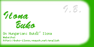 ilona buko business card